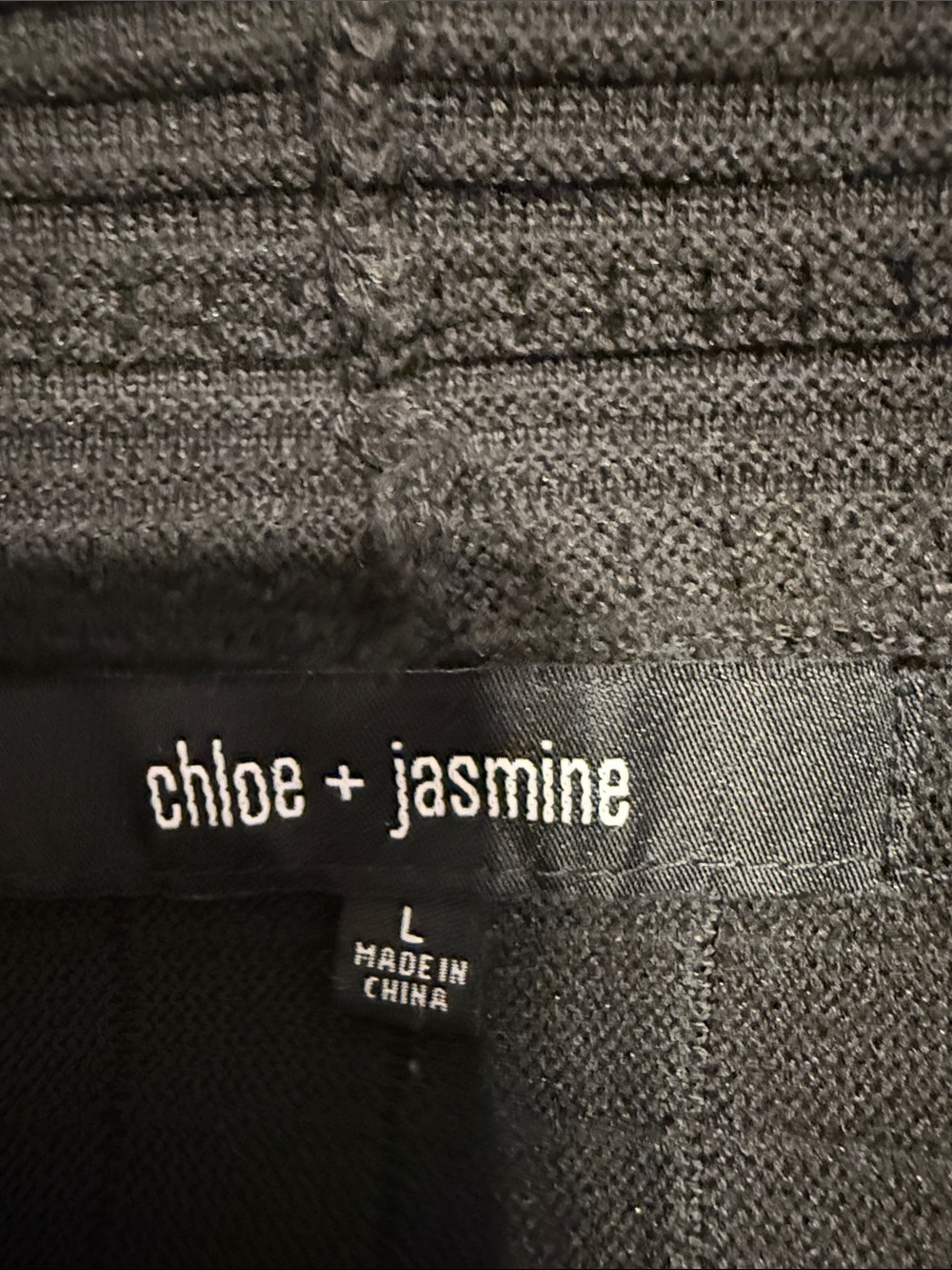 Black Ribbed Open-Front Cardigan - Picture 3 of 3